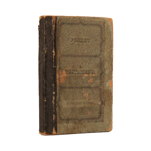 1830 RARE NEW TESTAMENT. Rare Late Great Awakening Pocket New Testament by Wallis & Luther.