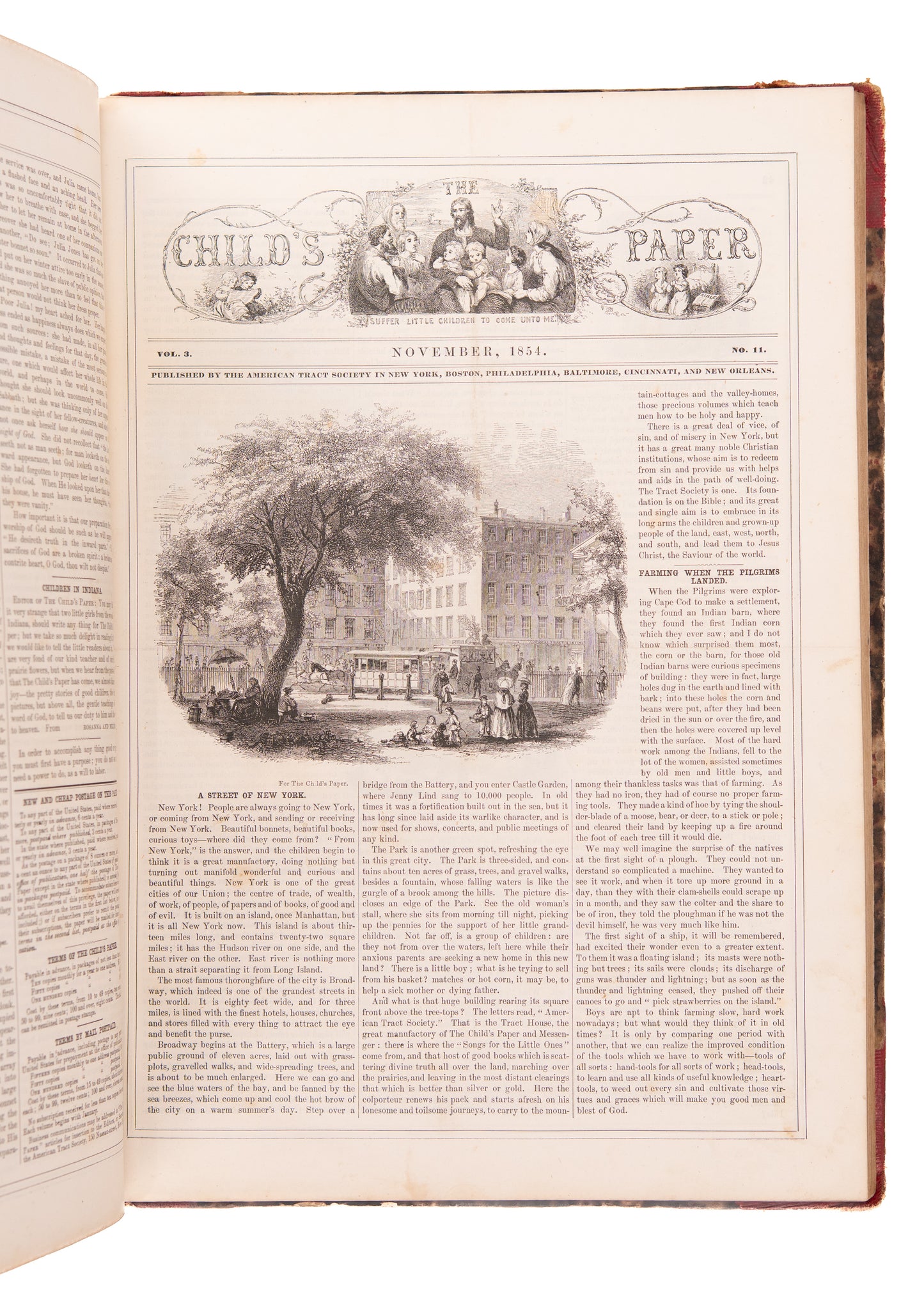 1854-1856 THE CHILD'S PAPER. 36 Issue Run of Important Tract Society Publication for Juveniles. Superb Content.