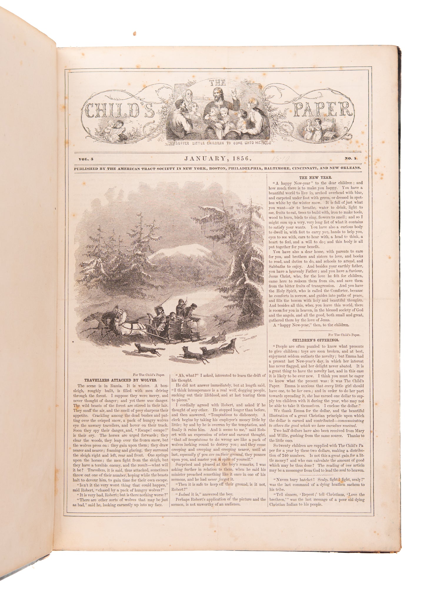 1856-1861 CHILD'S PAPER. 72 Issue Run of Important Civil War Publication for Juveniles. Superb Content.