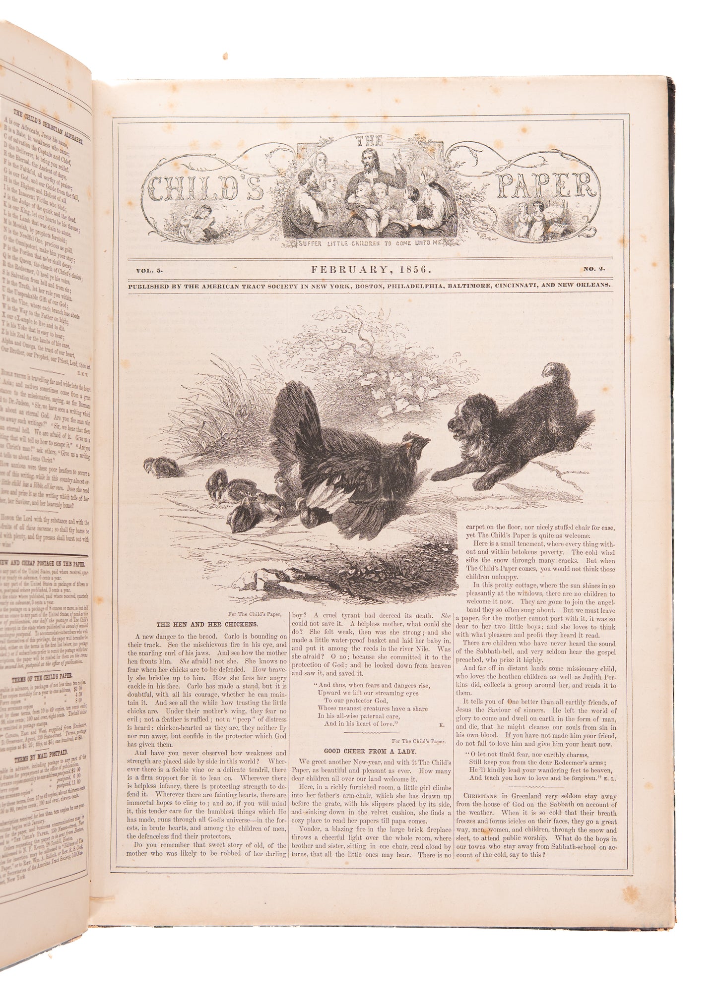 1856-1861 CHILD'S PAPER. 72 Issue Run of Important Civil War Publication for Juveniles. Superb Content.