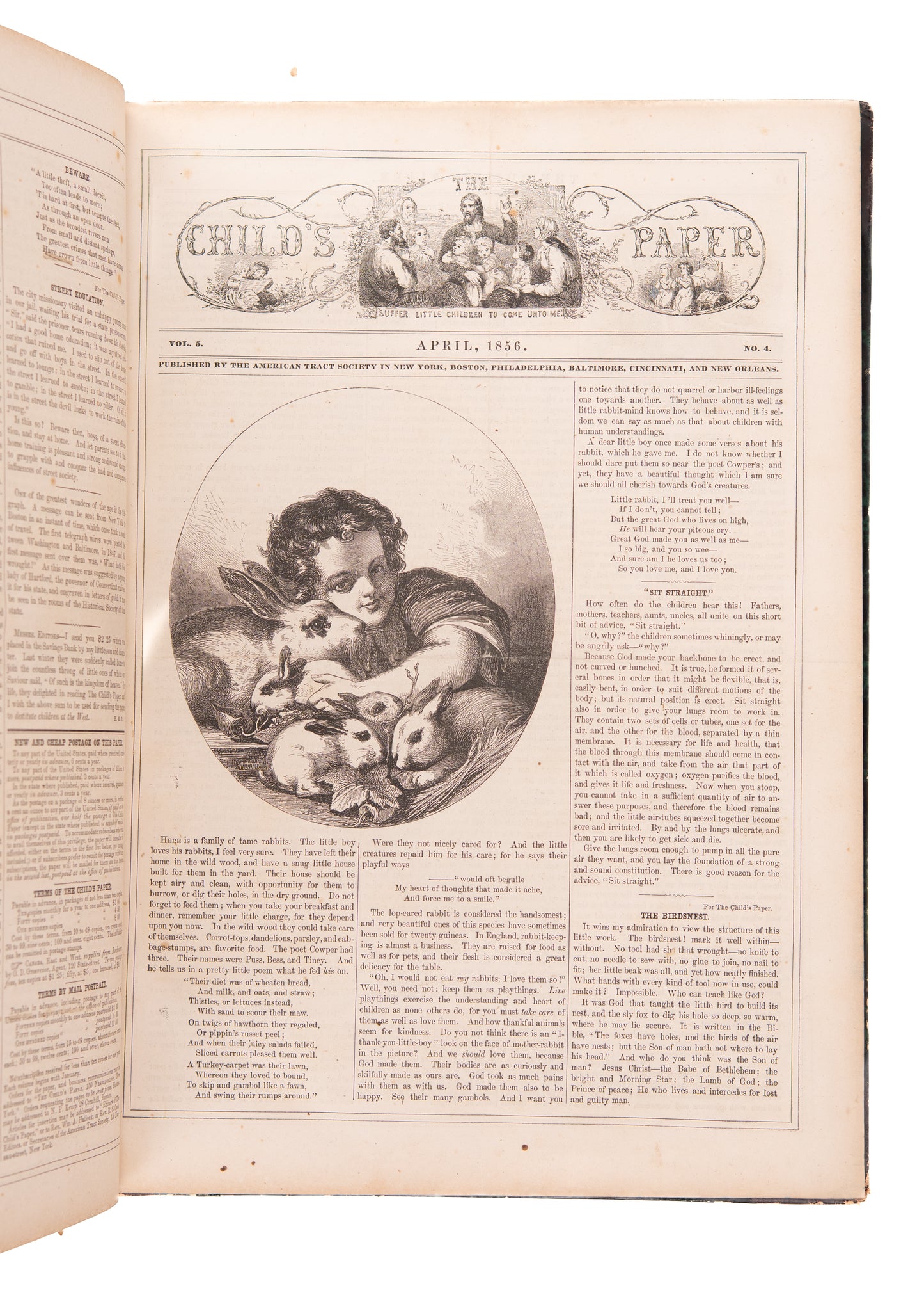 1856-1861 CHILD'S PAPER. 72 Issue Run of Important Civil War Publication for Juveniles. Superb Content.