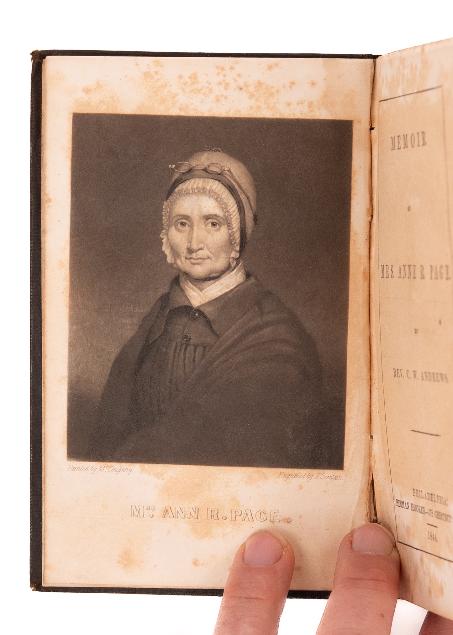 1844 EARLY FEMALE ABOLITIONIST. Memoir of Anne R. Page, Plantation Owner of Virginia.