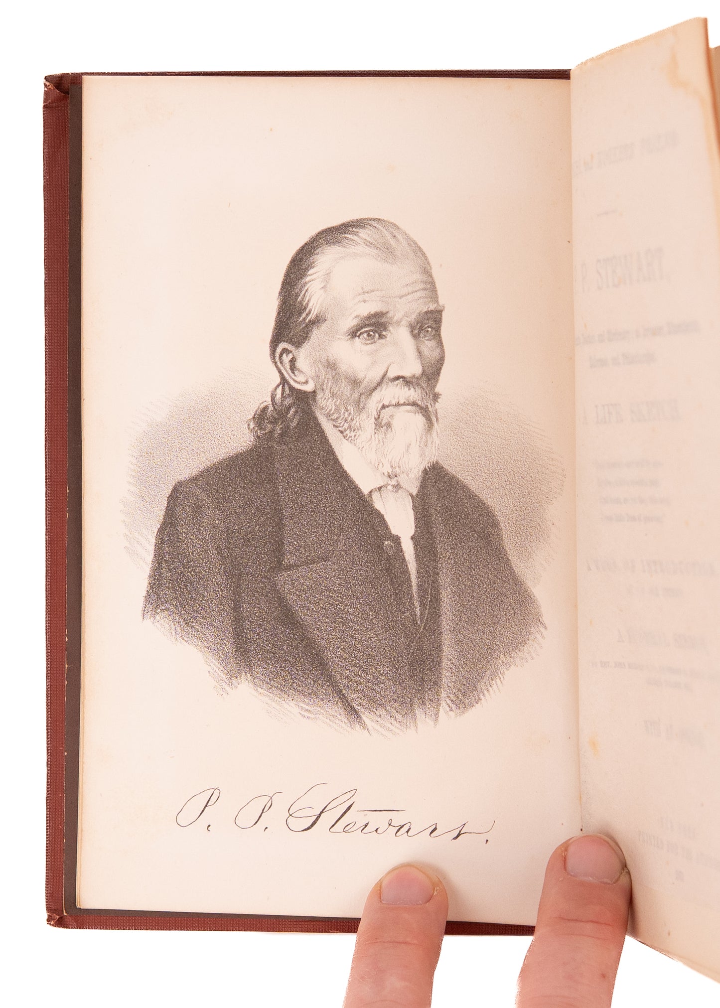 1873 P. P. STEWART. Underground Railroad Pioneer, Founder of Oberlin, & Inventor of the Oberlin Stove.
