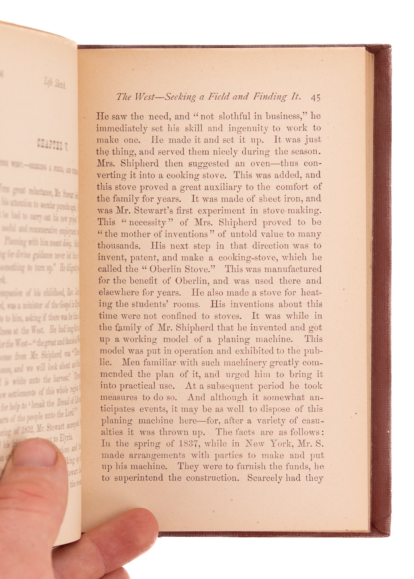 1873 P. P. STEWART. Underground Railroad Pioneer, Founder of Oberlin, & Inventor of the Oberlin Stove.