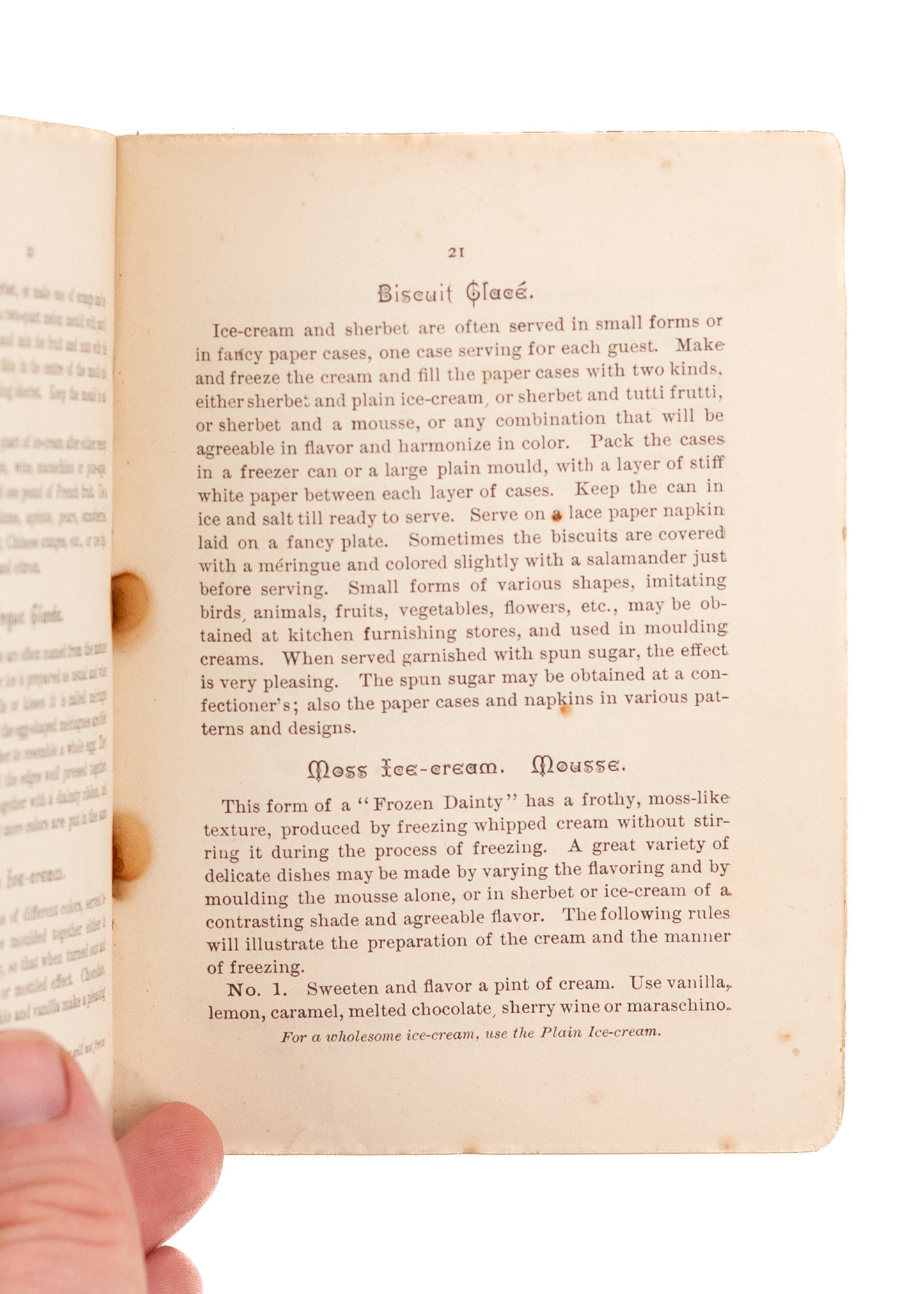 1889 MRS. D. A. LINCOLN. Frozen Dainties. Charming Victorian American Desserts.