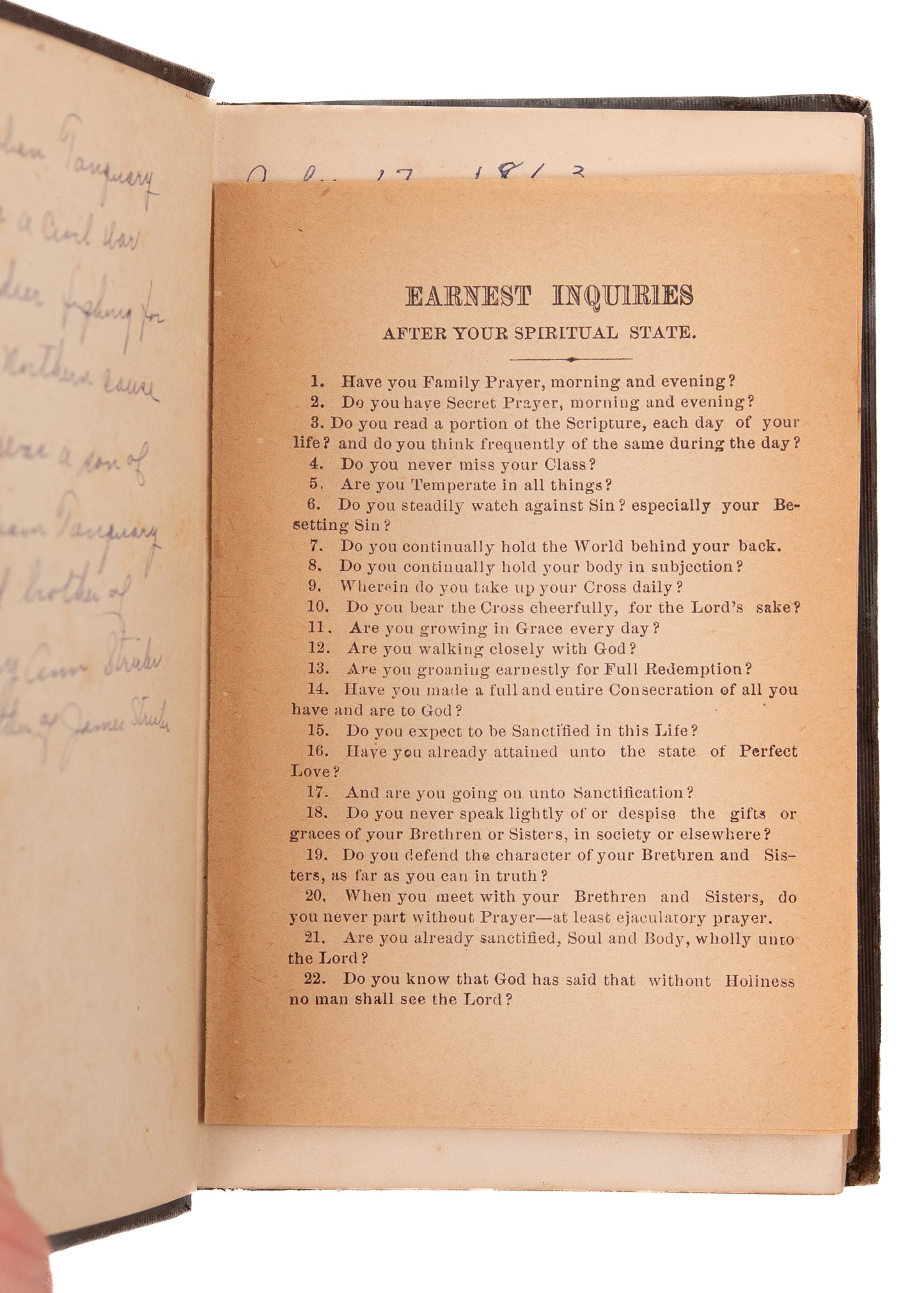 1860 CIVIL WAR CONTRABAND. Nicholas Murray on Preaching - Looted from Battle of Vicksburg