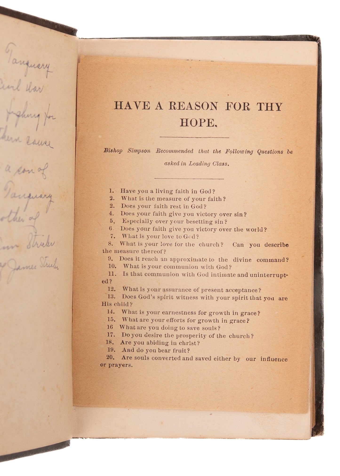 1860 CIVIL WAR CONTRABAND. Nicholas Murray on Preaching - Looted from Battle of Vicksburg