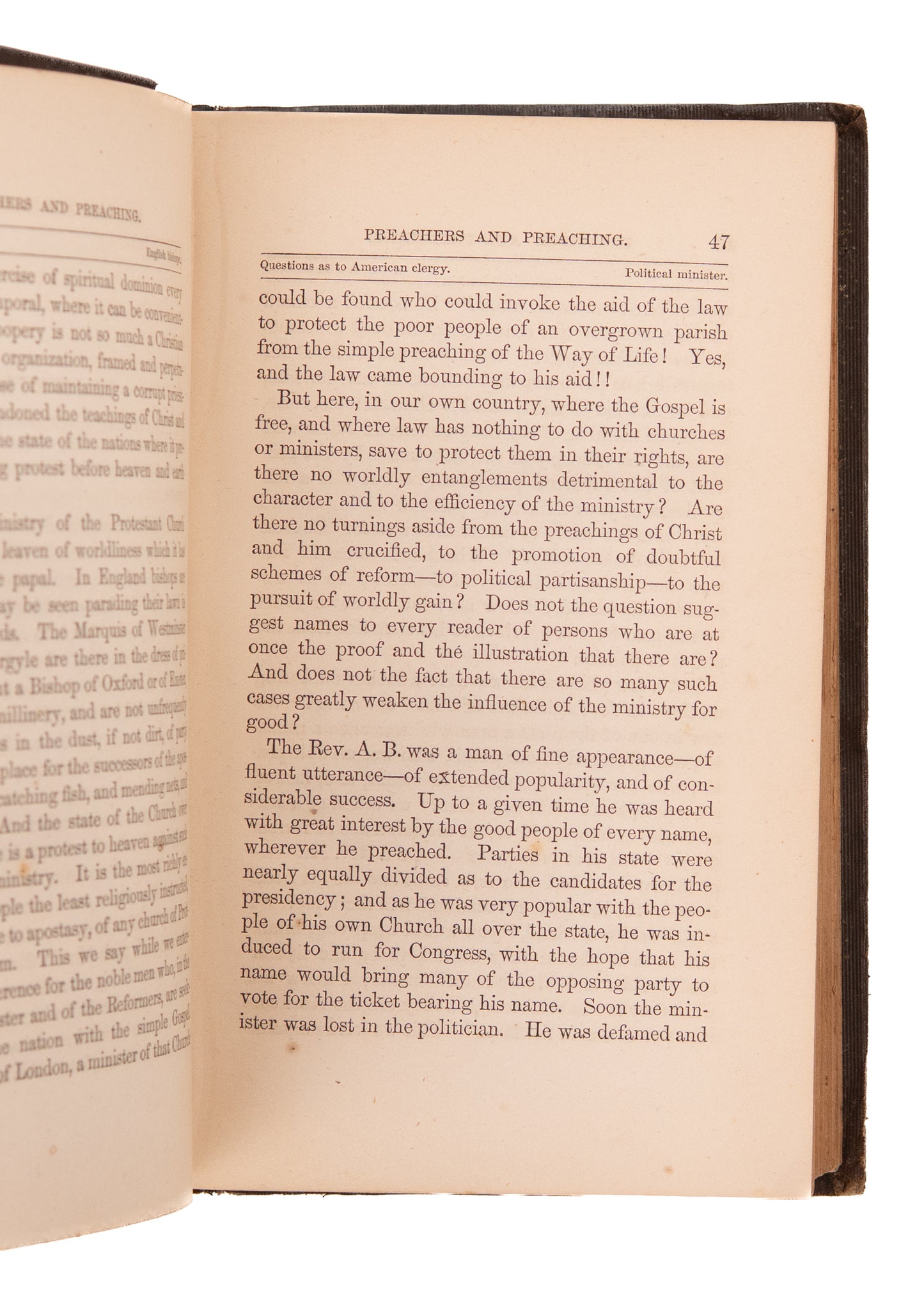 1860 CIVIL WAR CONTRABAND. Nicholas Murray on Preaching - Looted from Battle of Vicksburg