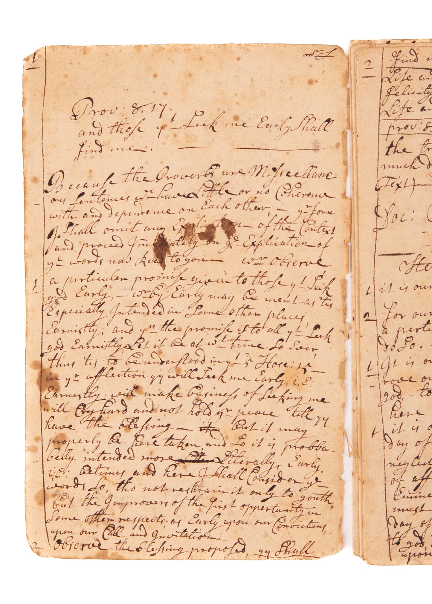 1727 JONATHAN EWARDS. 1727 MSs Sermon on Early Piety by Jonathan Edwards' Brother-in-Law, Samuel Backus.