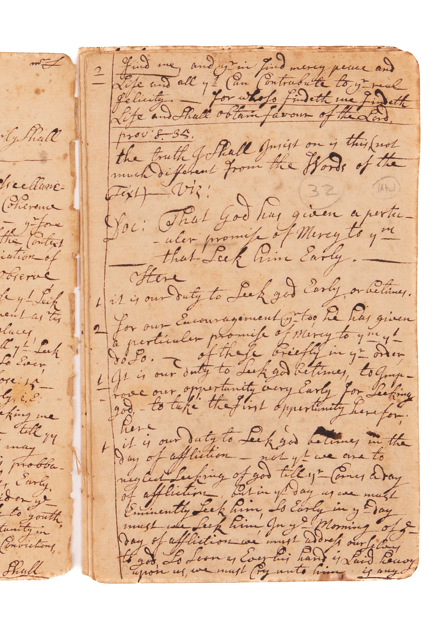 1727 JONATHAN EWARDS. 1727 MSs Sermon on Early Piety by Jonathan Edwards' Brother-in-Law, Samuel Backus.