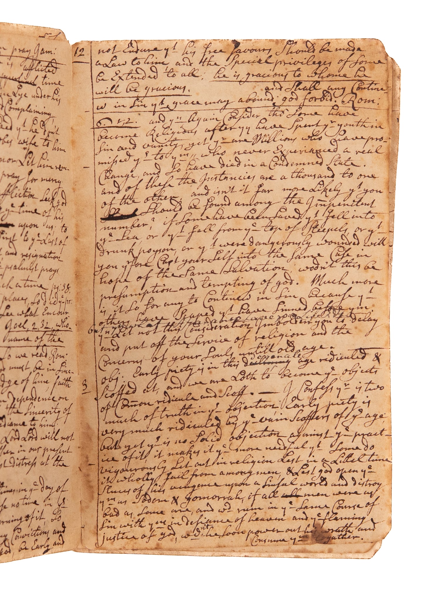 1727 JONATHAN EWARDS. 1727 MSs Sermon on Early Piety by Jonathan Edwards' Brother-in-Law, Samuel Backus.