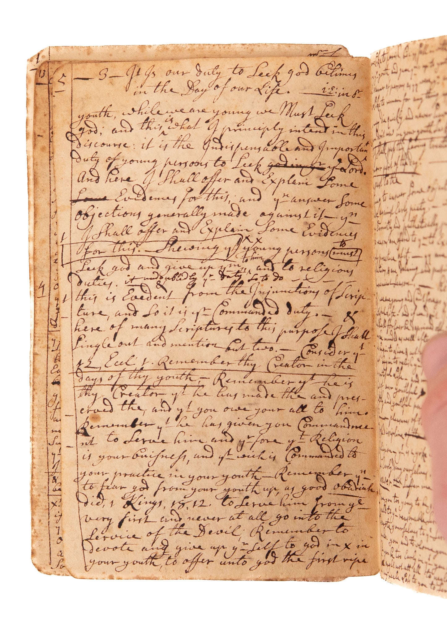 1727 JONATHAN EWARDS. 1727 MSs Sermon on Early Piety by Jonathan Edwards' Brother-in-Law, Samuel Backus.