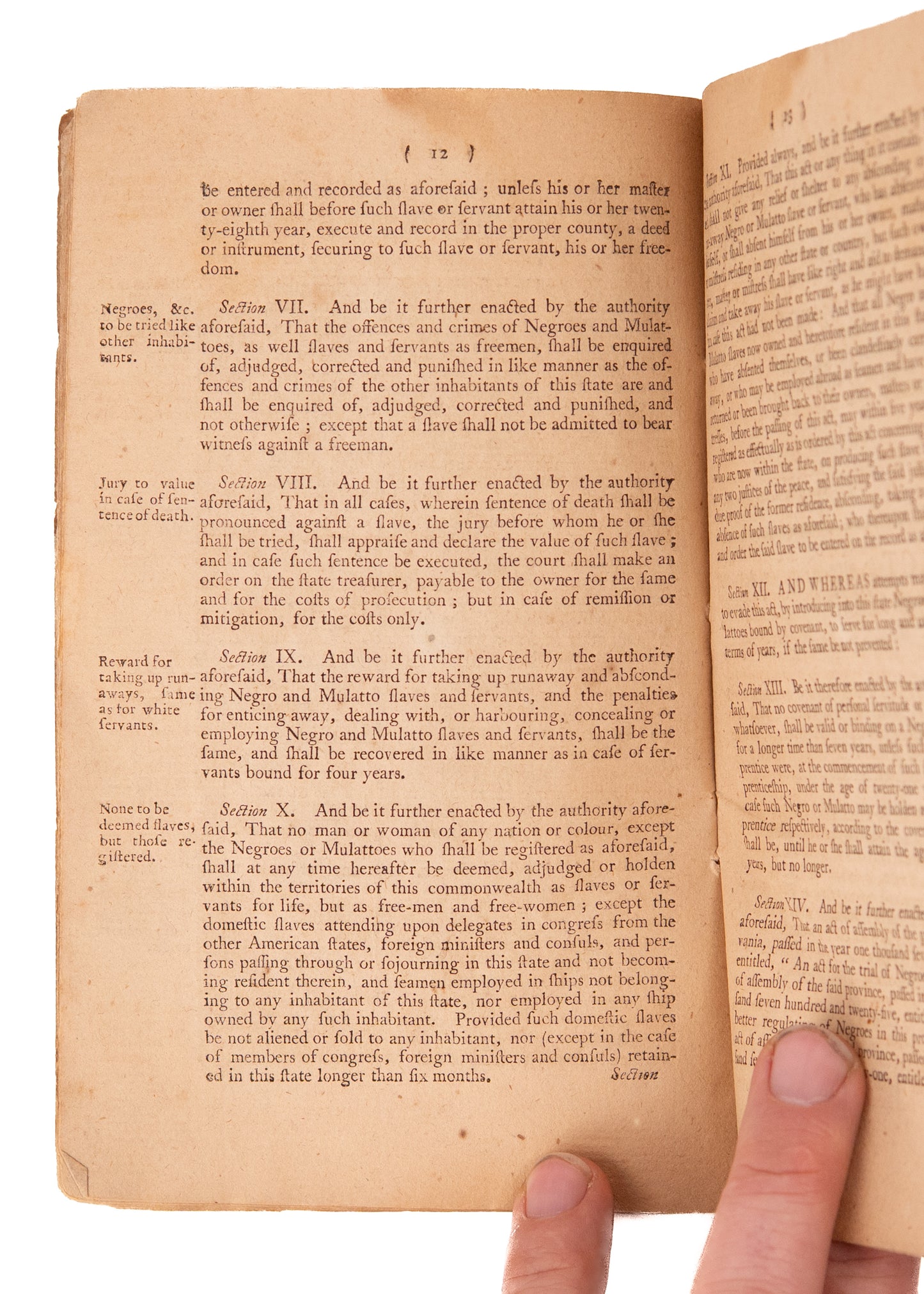 1787 BENJAMIN FRANKLIN & SLAVERY. Constitution of Oldest Abolitionist Society in America w/ Franklin as President.