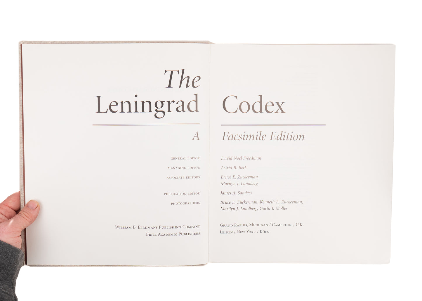 1008/1998 THE LENINGRAD CODEX. Full Photographic Facsimile of the Oldest Intact Hebrew Old Testament.