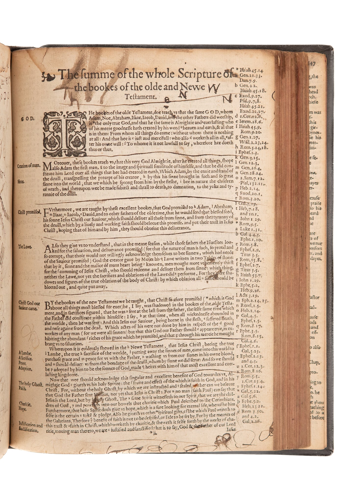 1589 GENEVA BLACK LETTER. The Ultimate "Puritan" Geneva, Containing the Calvinist's Catechism.