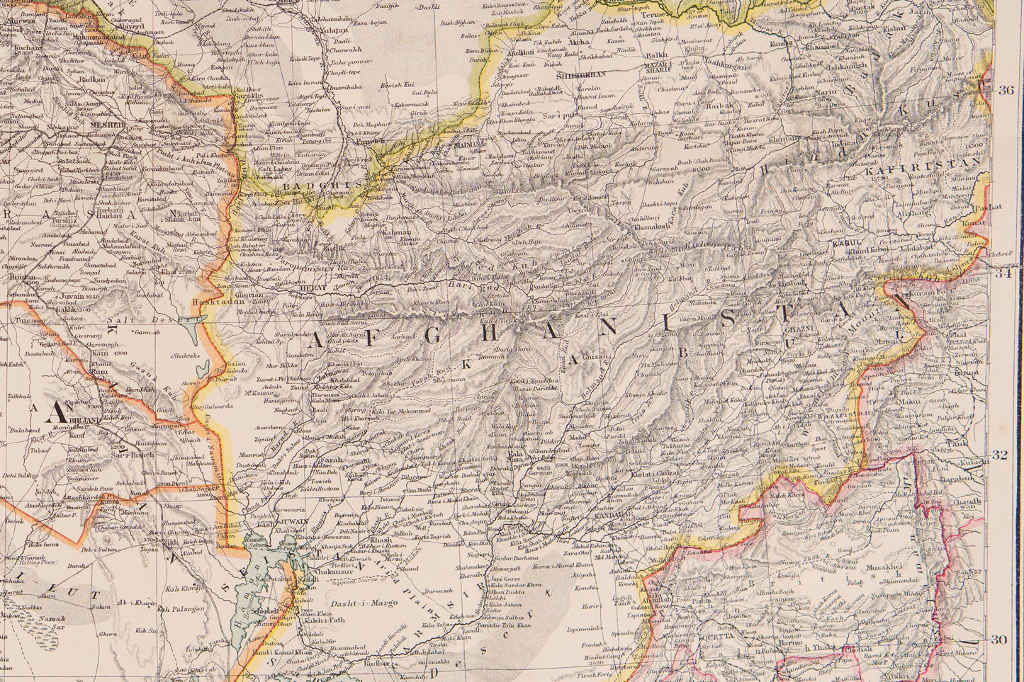 1920 AFGHANISTAN MAP. Philips Imperial Maps: Persia, Afghanistan and Baluchistan. Fine Copy.