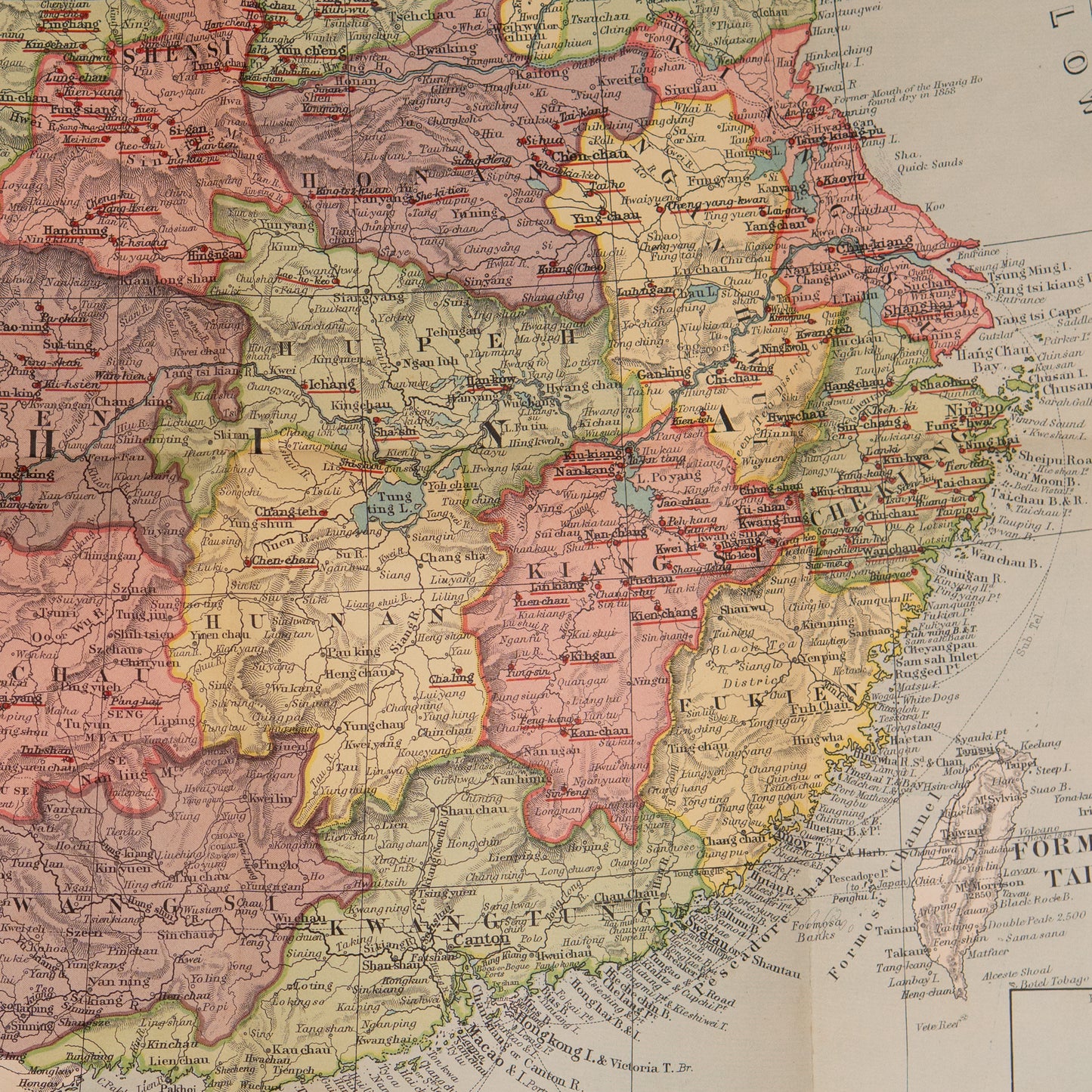 1895 CHINA INLAND MISSION. Important Late 19th Century Missionary-Used Map of China.