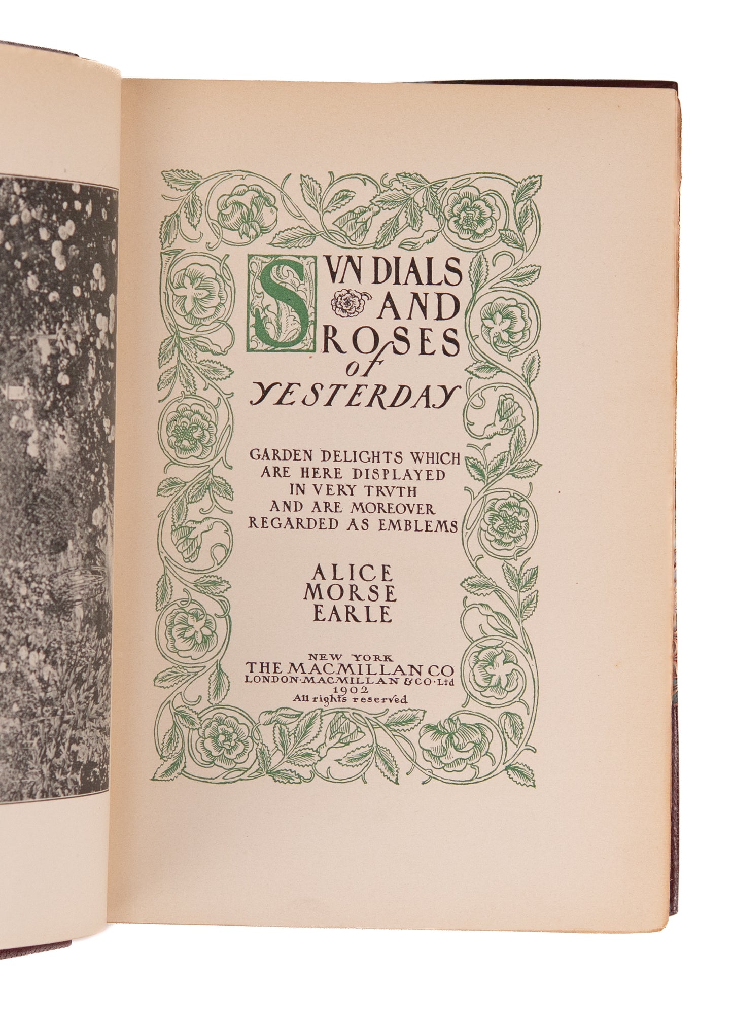 1902 ROSES & GARDENING. Beautifully Bound Classic Work on Gardening, Roses, & Sun Dials.