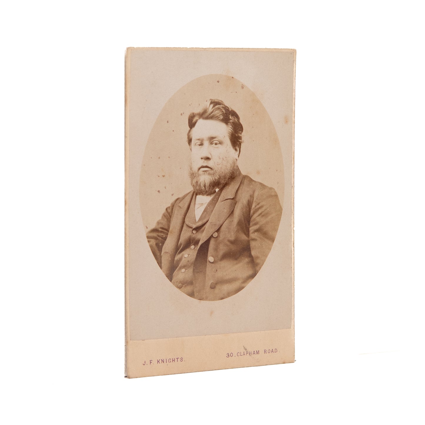 1865 C. H. SPURGEON. Superb Carte de Visite Photograph of Spurgeon in His Early Years.