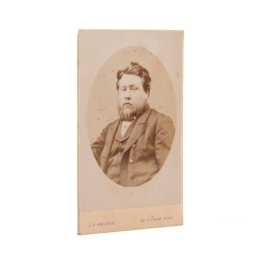 1865 C. H. SPURGEON. Superb Carte de Visite Photograph of Spurgeon in His Early Years.