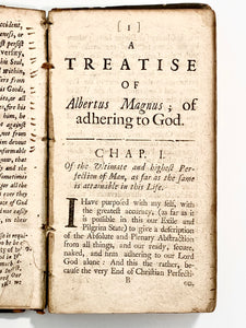 1692 ALBERTUS MAGNUS & JOHANN STAUPITZ. First English Edition of Two Mediaeval Devotional Works.
