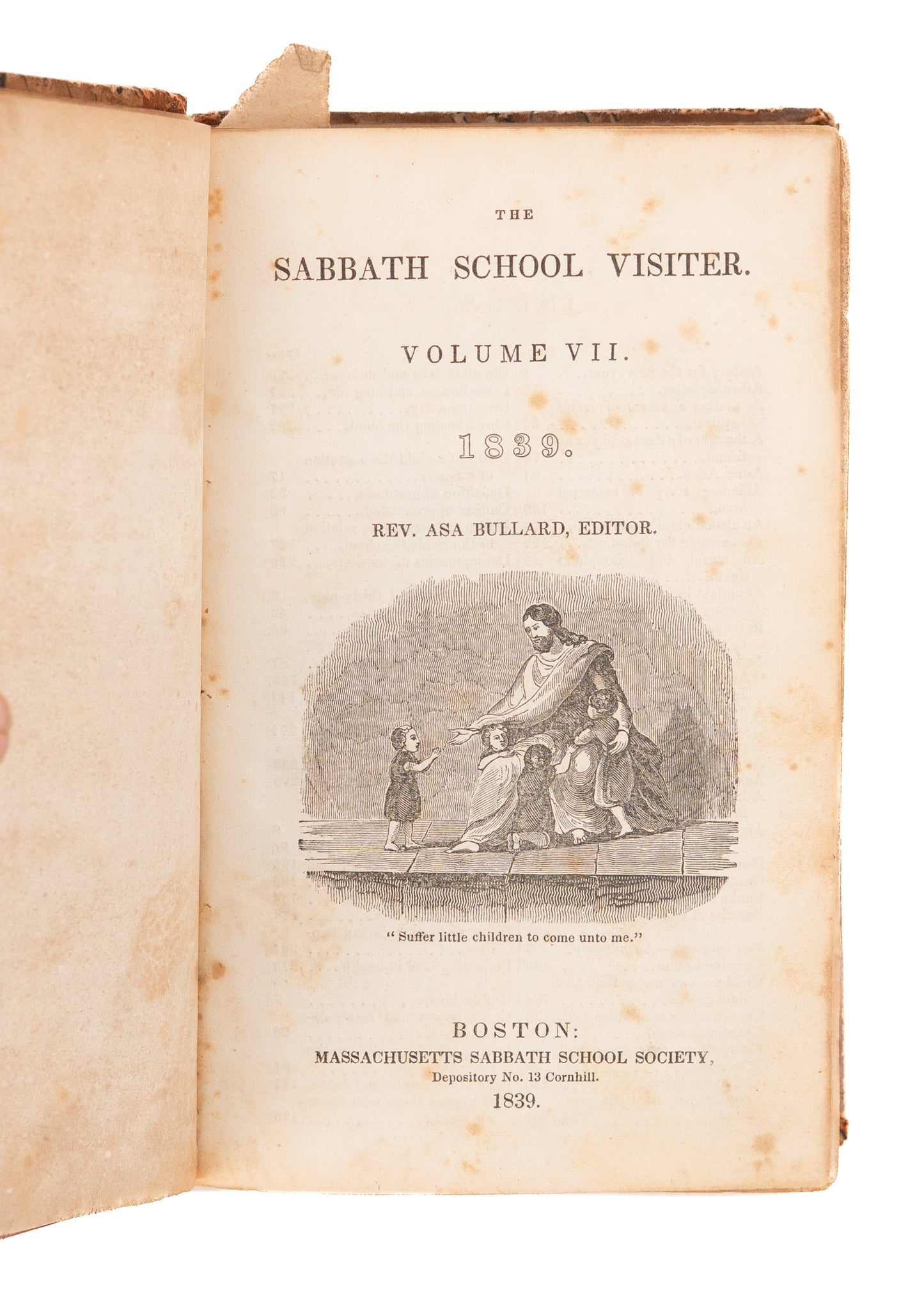 1839/1840 ASA BULLARD. Sabbath School Visitor by Emily Dickinson's Uncle.