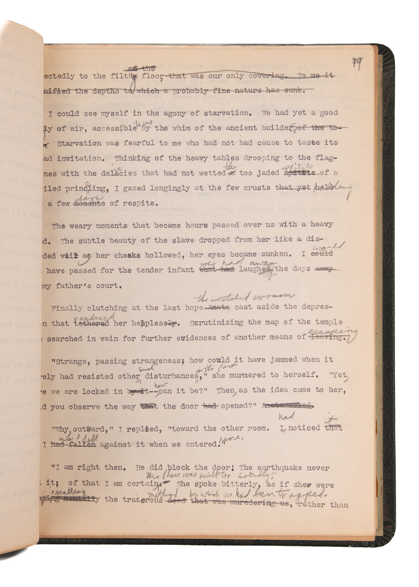 1935 H. P. LOVECRAFT | RAYMOND CHANDLER | WEIRD TALES. Original Unpublished "Cursed Mummy" Manuscript.