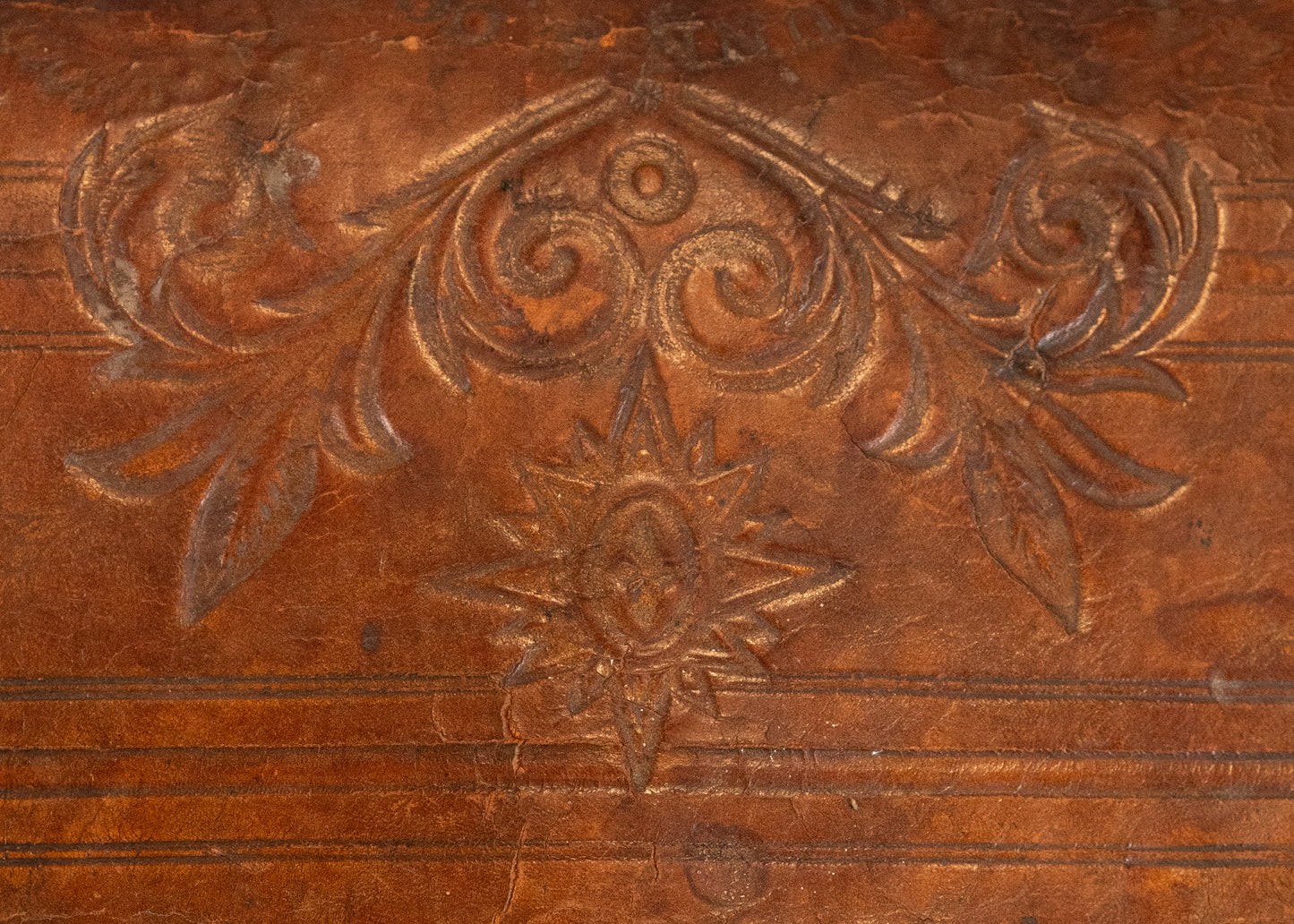 1860-1870 FREEMASONRY. Original "Sole Leather" Trunk from Philadelphia Masonic Temple.