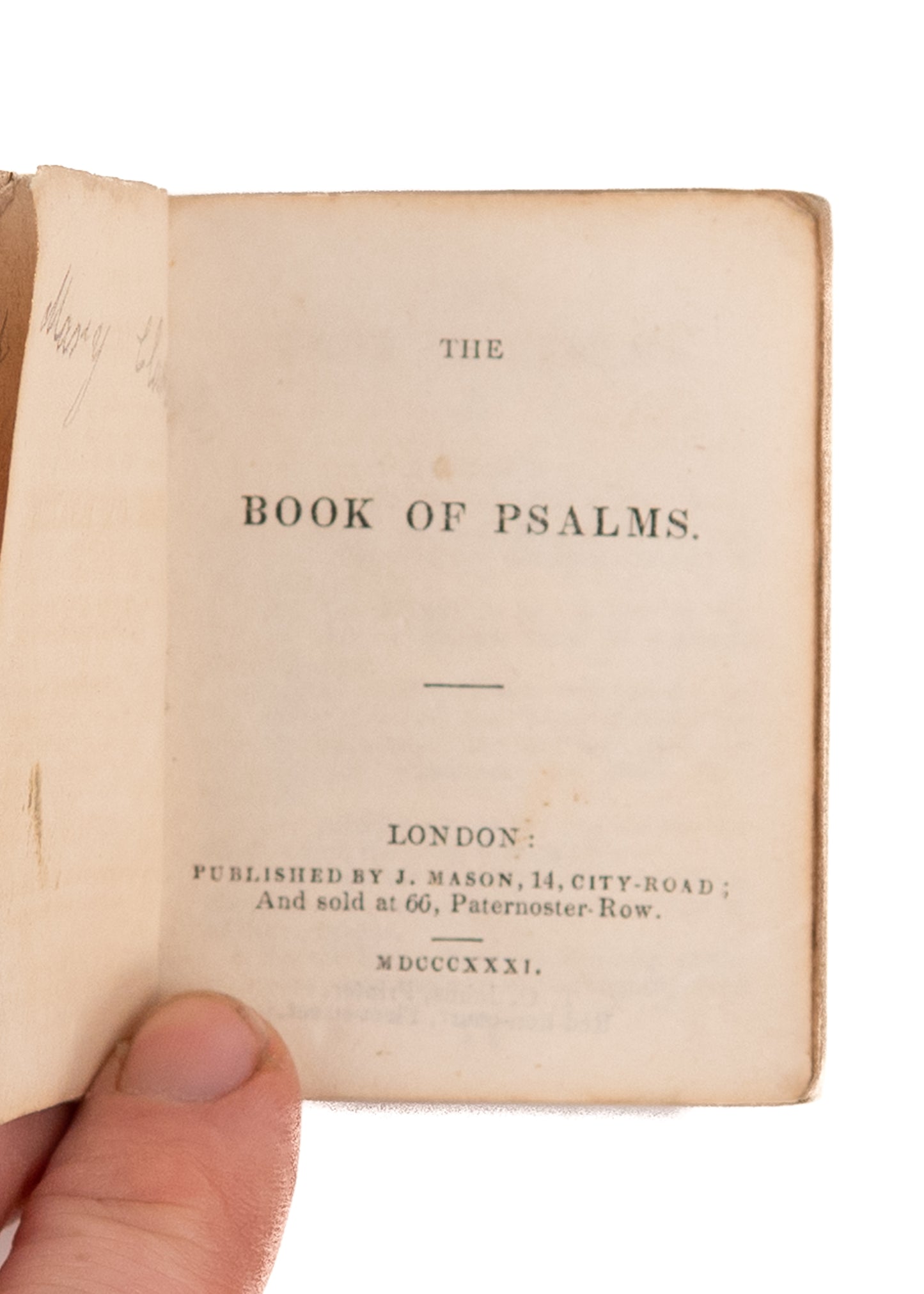 1831 MINIATURE PSALMS. Fine Religious Tract Society Miniature in Bespoke Leather Sleeve.