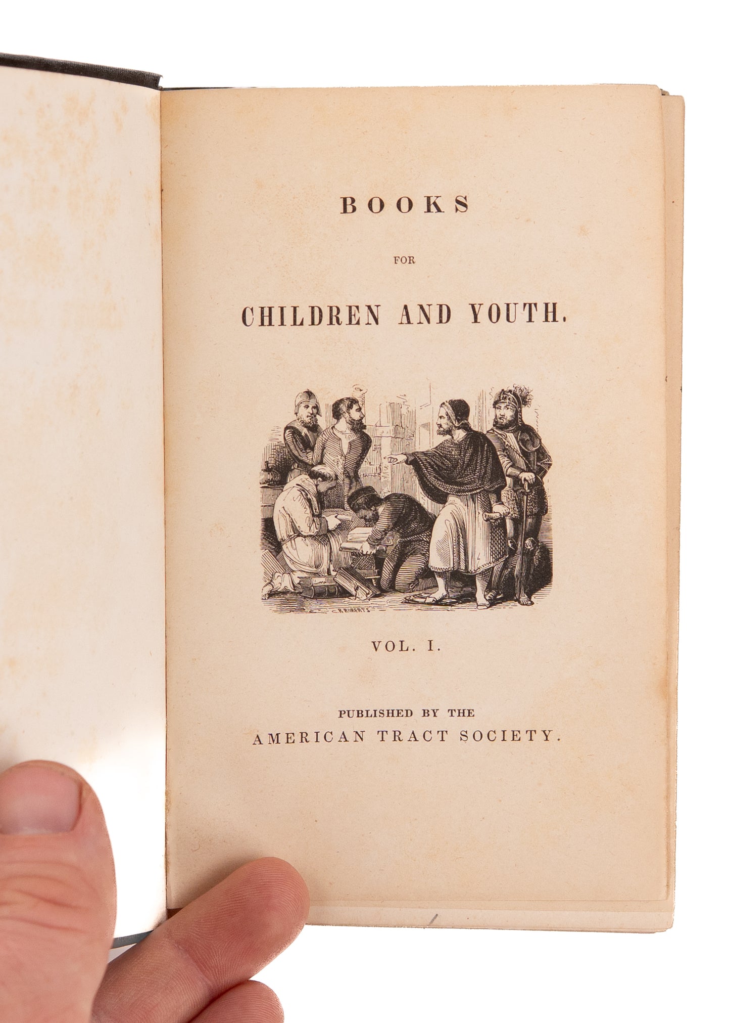 1850 JUVENILE TRACTS. Superb Three Volume Set of "Books for Children and Youth" American Tract Society.