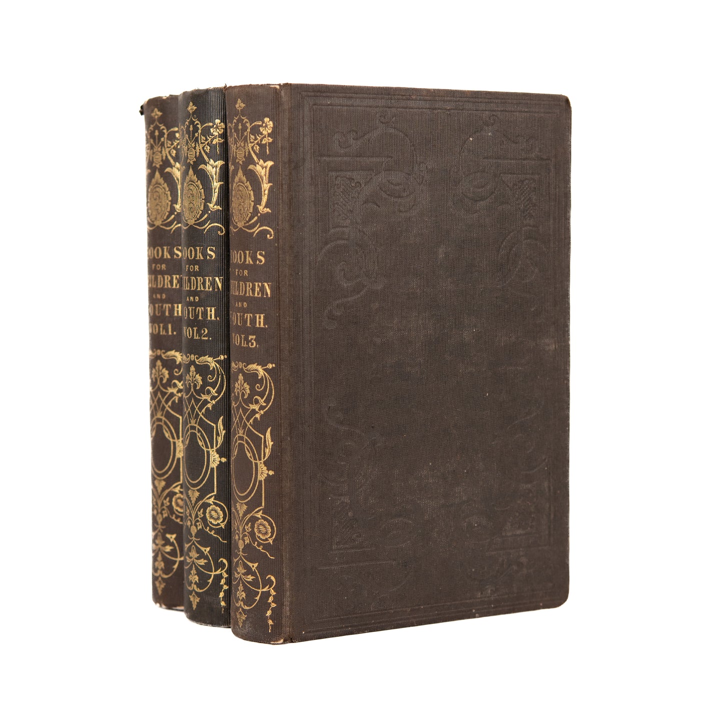 1850 JUVENILE TRACTS. Superb Three Volume Set of "Books for Children and Youth" American Tract Society.