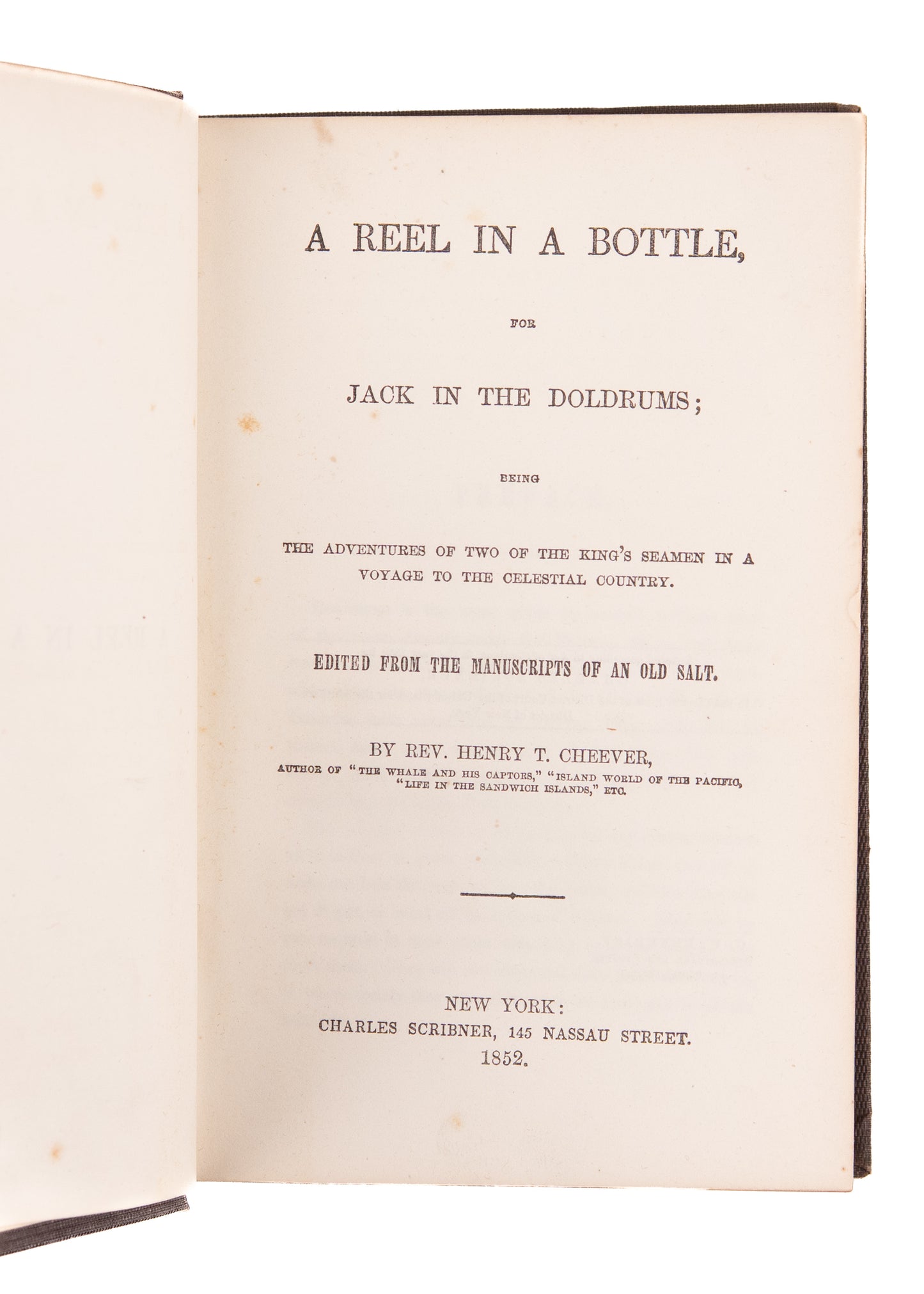 1852 PILGRIM'S PROGRESS AT SEA. Rare American Variant of Bunyan for Seamen. Whaling - Moby Dick Interest.