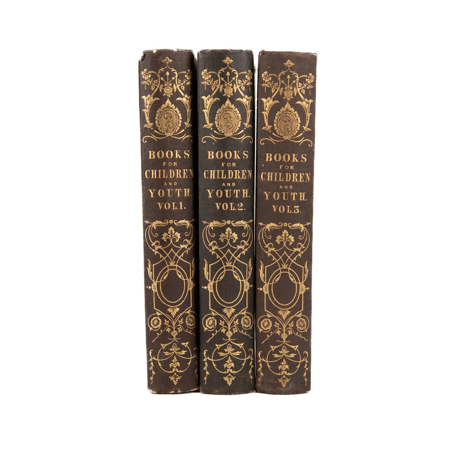 1850 JUVENILE TRACTS. Superb Three Volume Set of "Books for Children and Youth" American Tract Society.