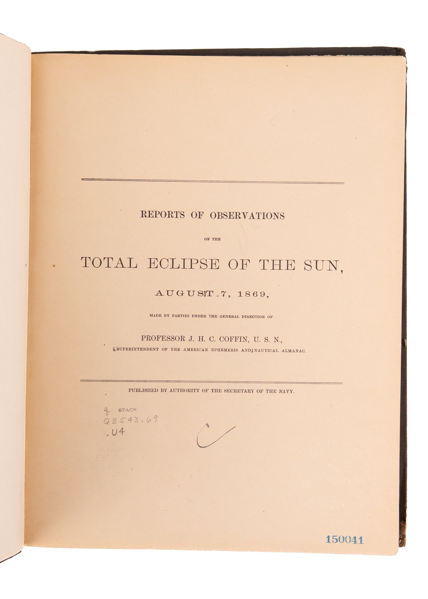 1869 ECLIPSE & ASTRONOMY. First-Hand Reports of Iowa Eclipse w/ 10 Plates & Original Photographs.