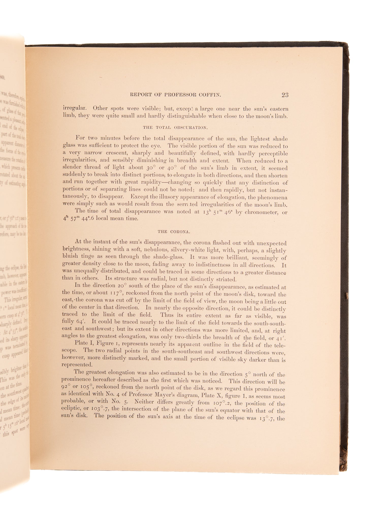 1869 ECLIPSE & ASTRONOMY. First-Hand Reports of Iowa Eclipse w/ 10 Plates & Original Photographs.