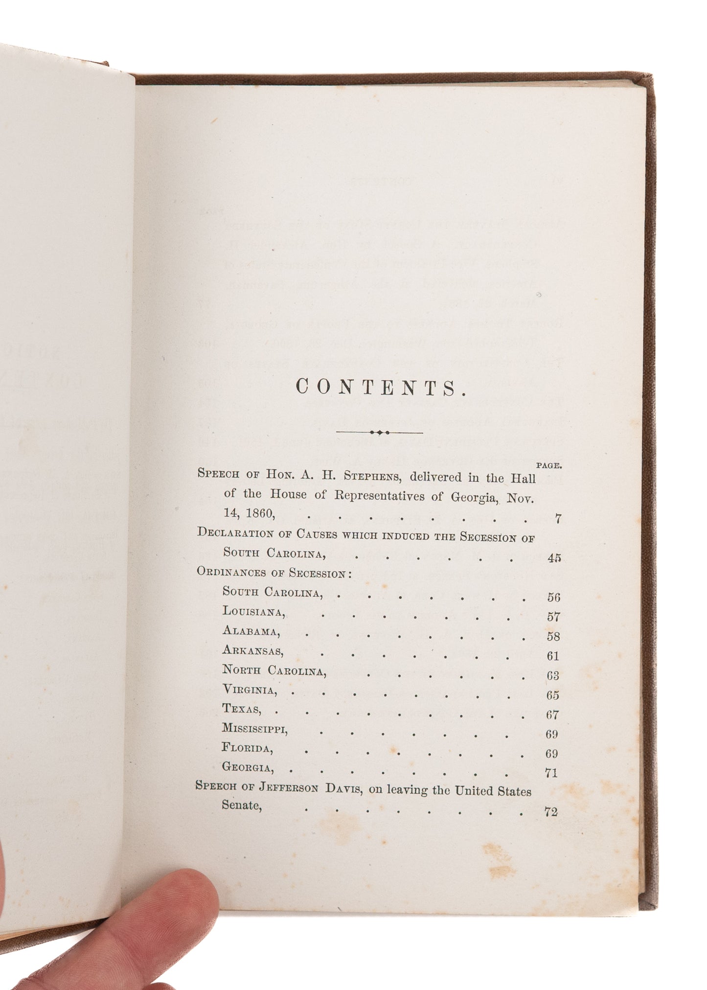 1866 CONFEDERATE DOCUMENTS. Echos from the South. Important Record of Confederate Speeches &c.