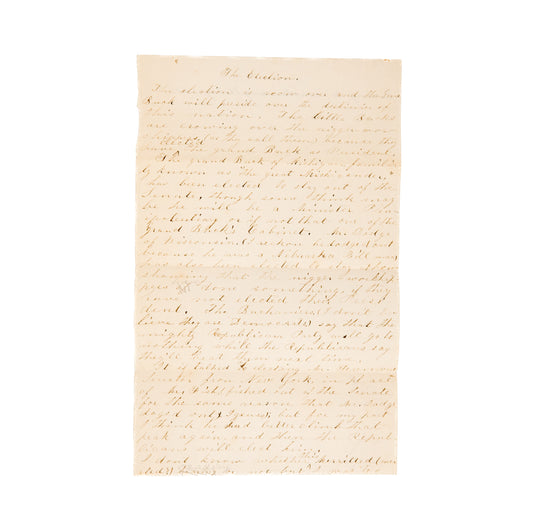 1856 FIRST REPUBLICAN ELECTION. 14 Year Old "Speech" on Buchanan, Ni**er Worshippers, &c.