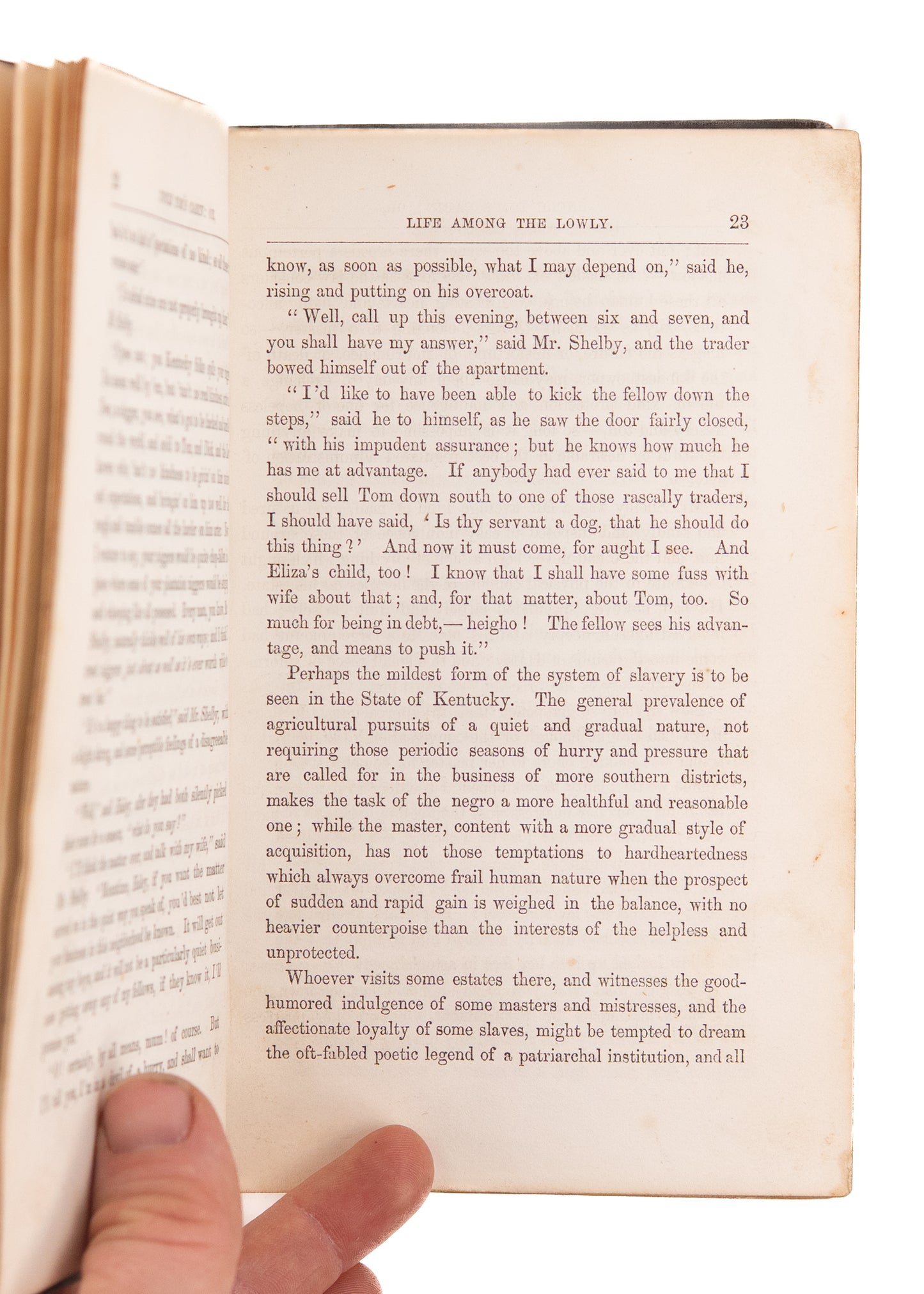 1852 HARRIET BEECHER STOWE. Uncle Tom's Cabin - First Edition, Second Printing of Book that Started the Civil War