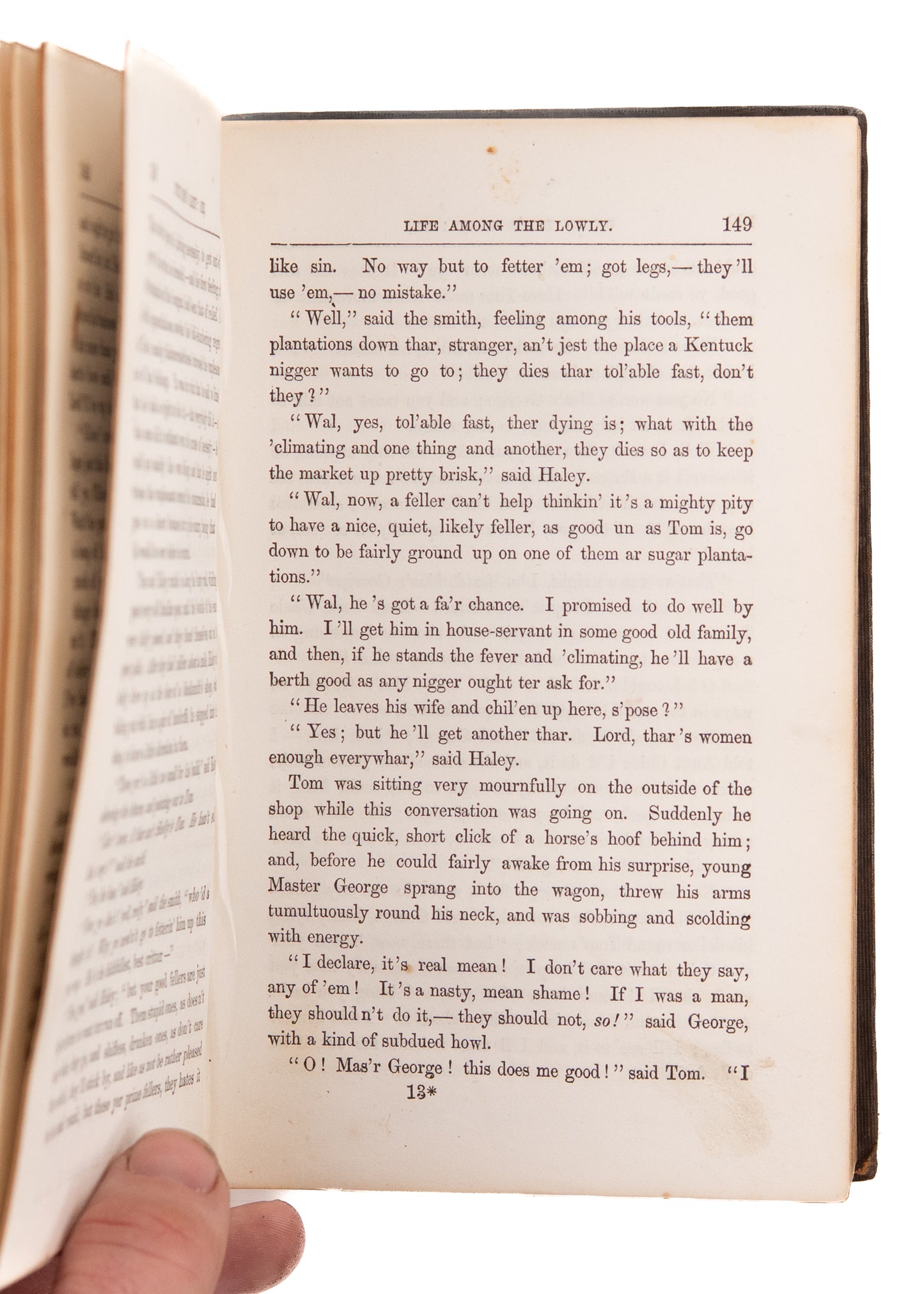 1852 HARRIET BEECHER STOWE. Uncle Tom's Cabin - First Edition, Second Printing of Book that Started the Civil War