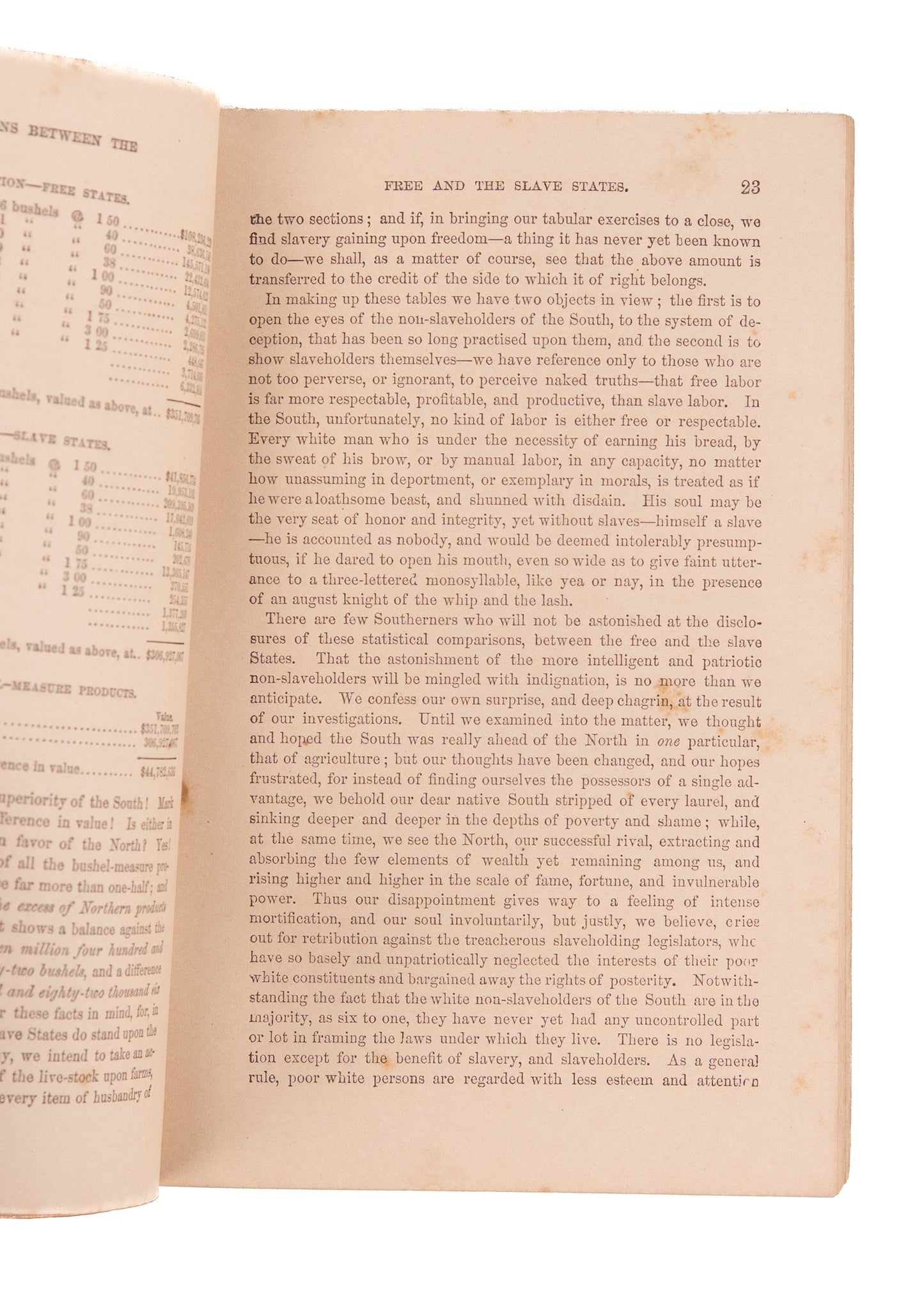 1860 CONFEDERATE ANTI-SLAVERY TEXT. The Impending Crisis of the South. Rare in Fine Wraps.