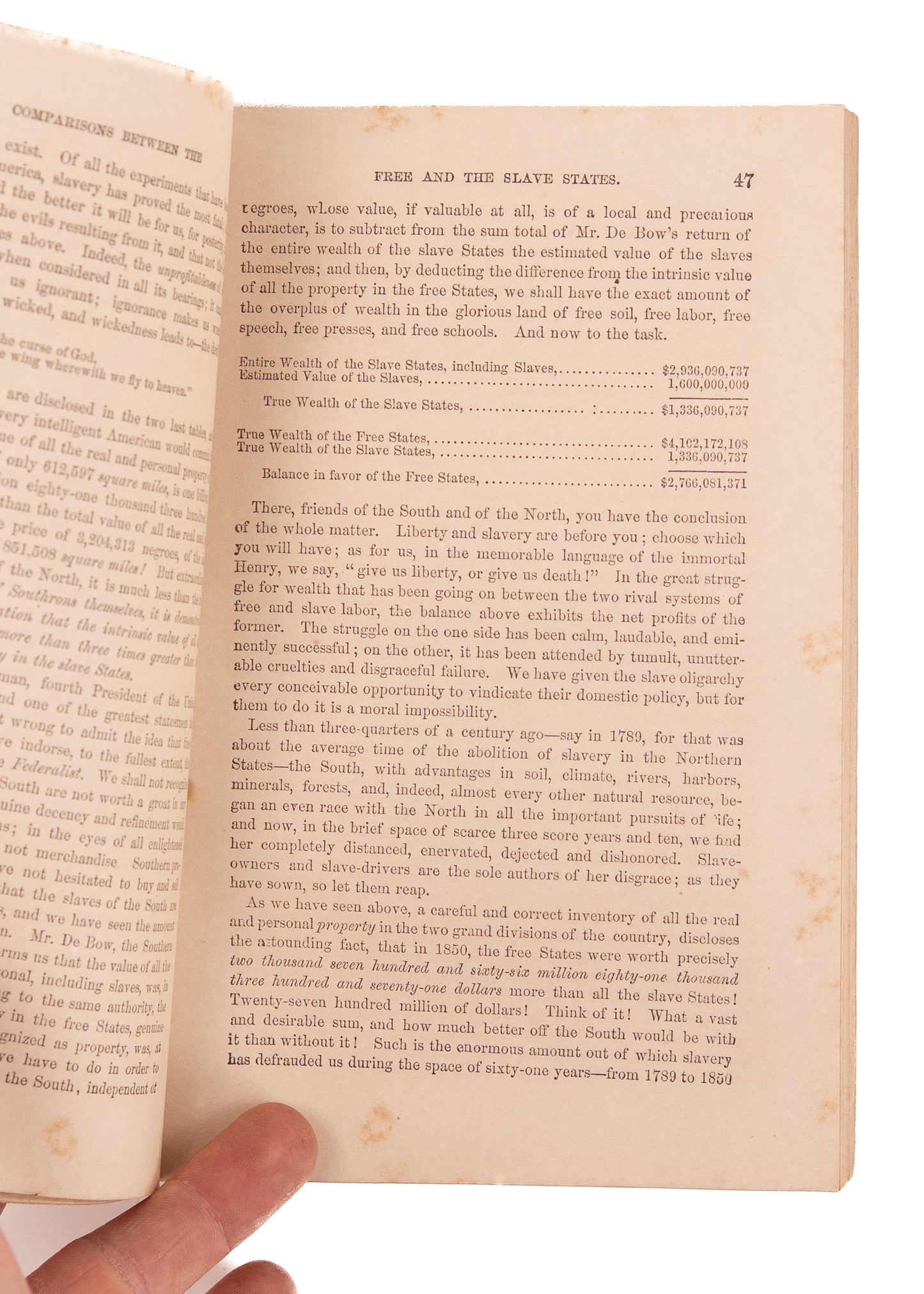 1860 CONFEDERATE ANTI-SLAVERY TEXT. The Impending Crisis of the South. Rare in Fine Wraps.