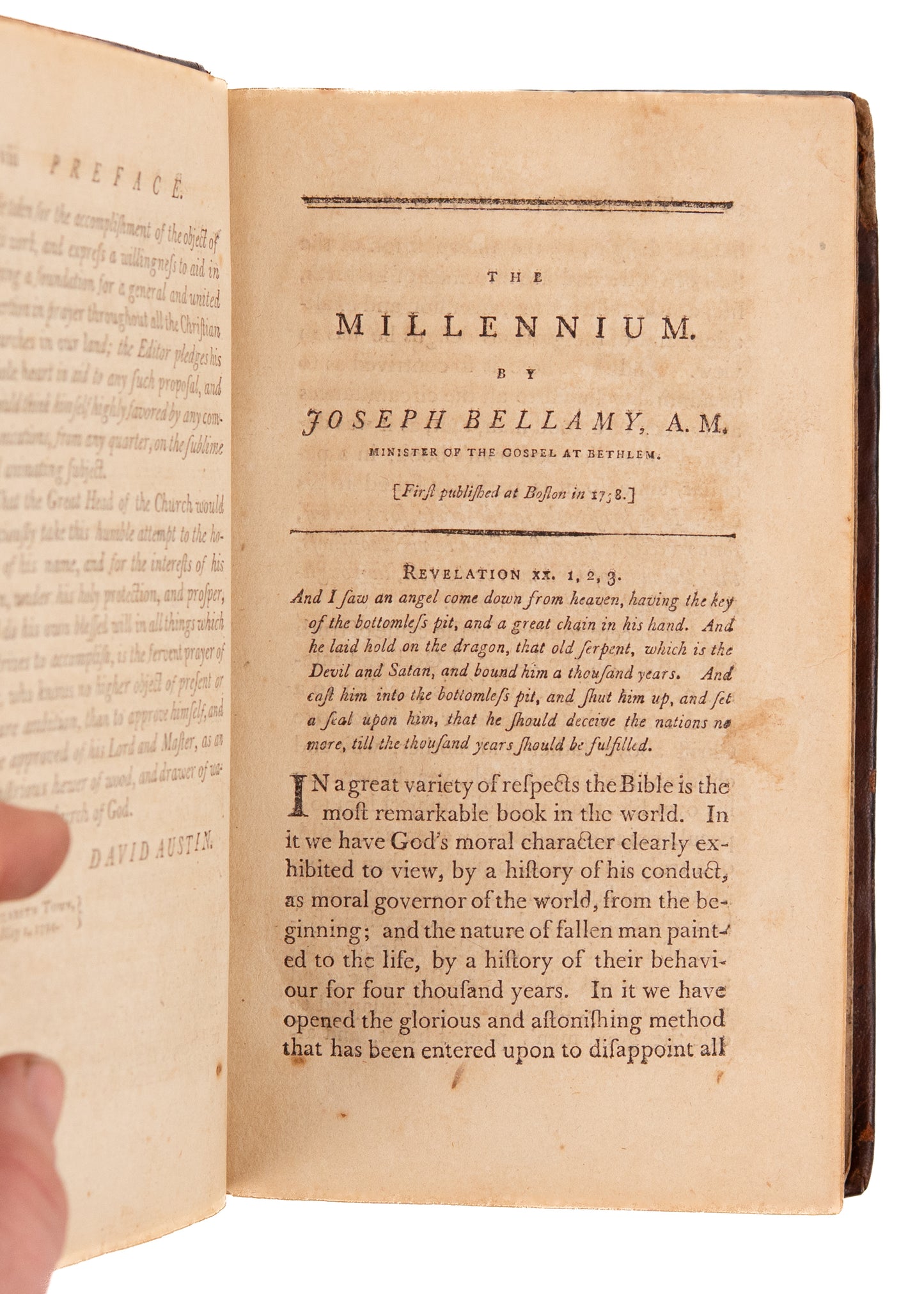 1794 JONATHAN EDWARDS. Postmillennialism. The Millennium - A Thousand Years of Prosperity. American Imp