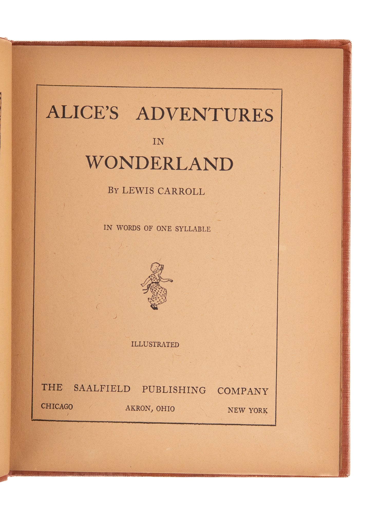 1908 LEWIS CARROLL. Rare Monosyllabic Alice's Adventures in Wonderland. Fine Example.