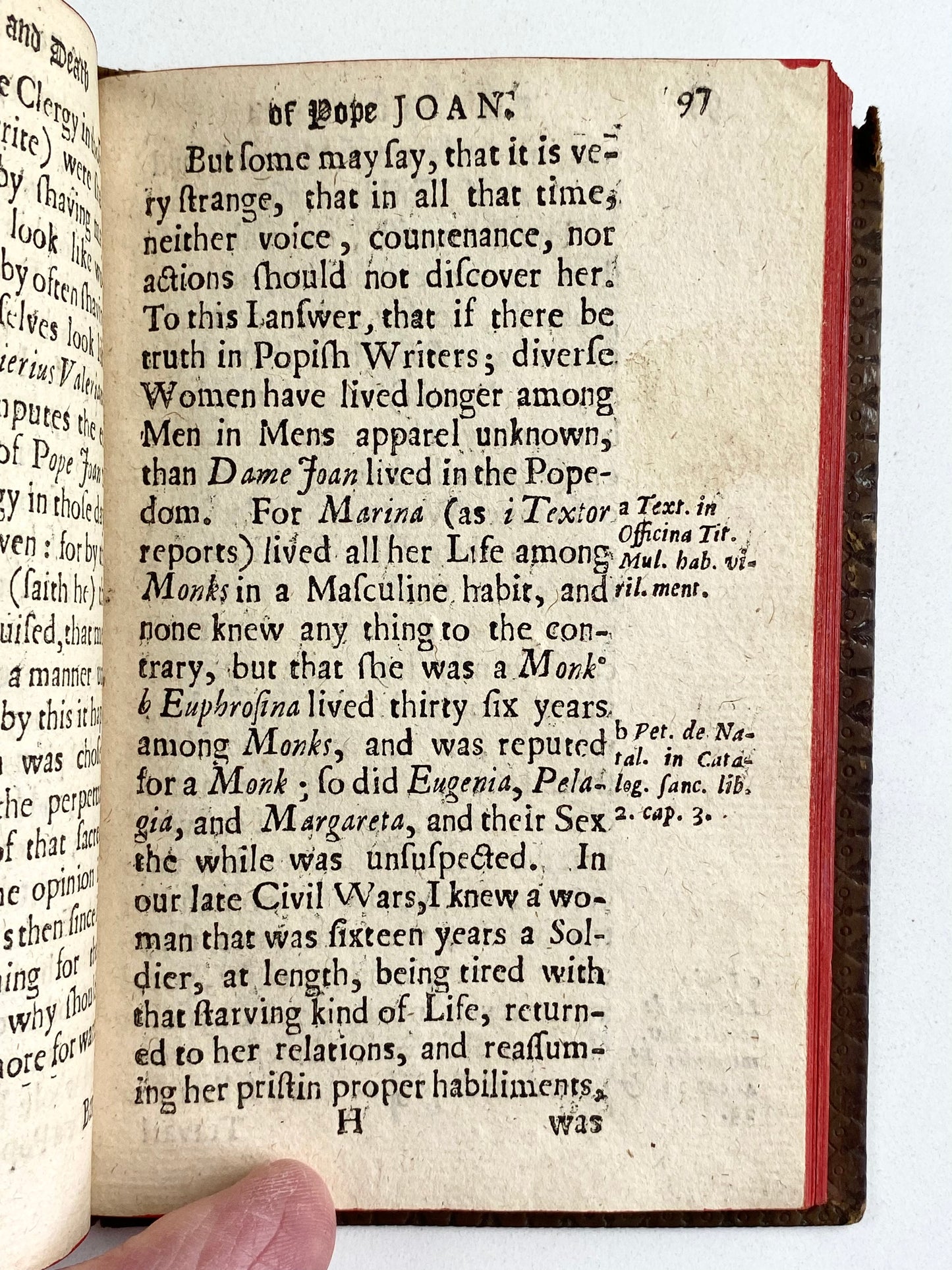 1675 POPE JOAN & HER BASTARD CHILD. Rare, Red-Hot 17th Century Anti-Catholic Puritan Polemic.