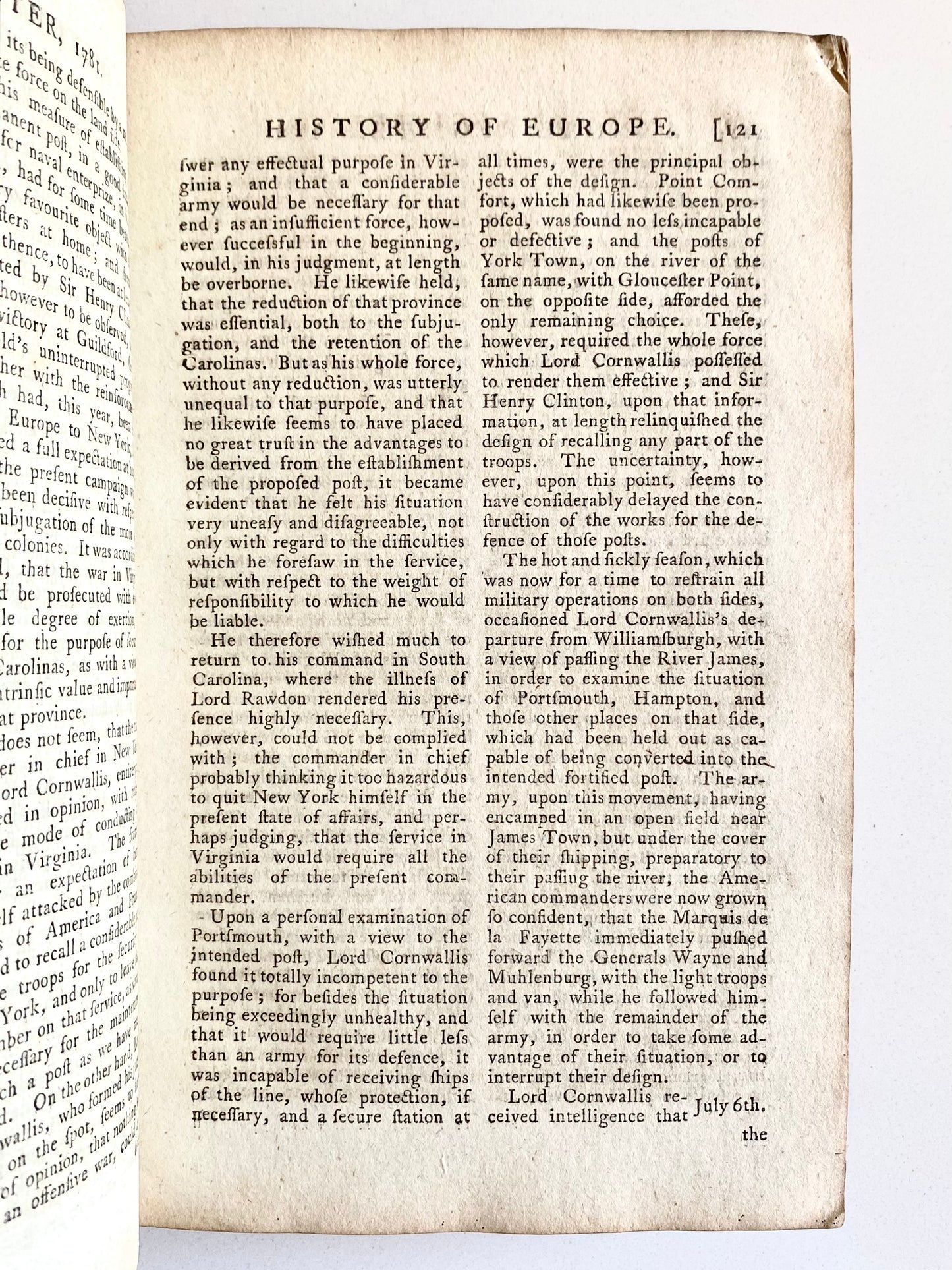 1781 AMERICAN REVOLUTION. George Washington, Benedict Arnold, Land and Sea Battle Accounts, &c.