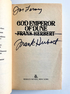 1983 FRANK HERBERT. God Emperor of Dune - Autographed by Frank Herbert.