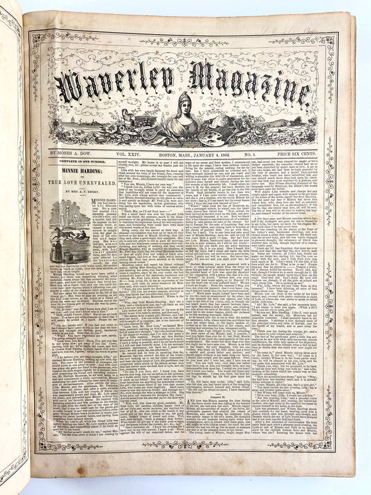 1862 CIVIL WAR. Illustrated Waverly Magazine. Extensive Original Content for the Wives of Soldiers.