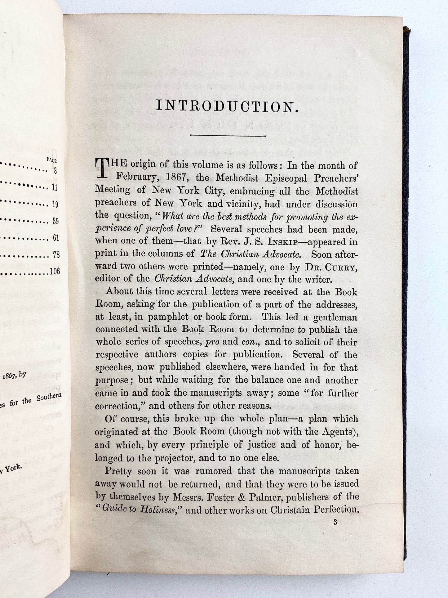 1868 CAMP-MEETINGS. Sermons on Perfect Love from the Newark Conference Camp-Meeting. Rare!