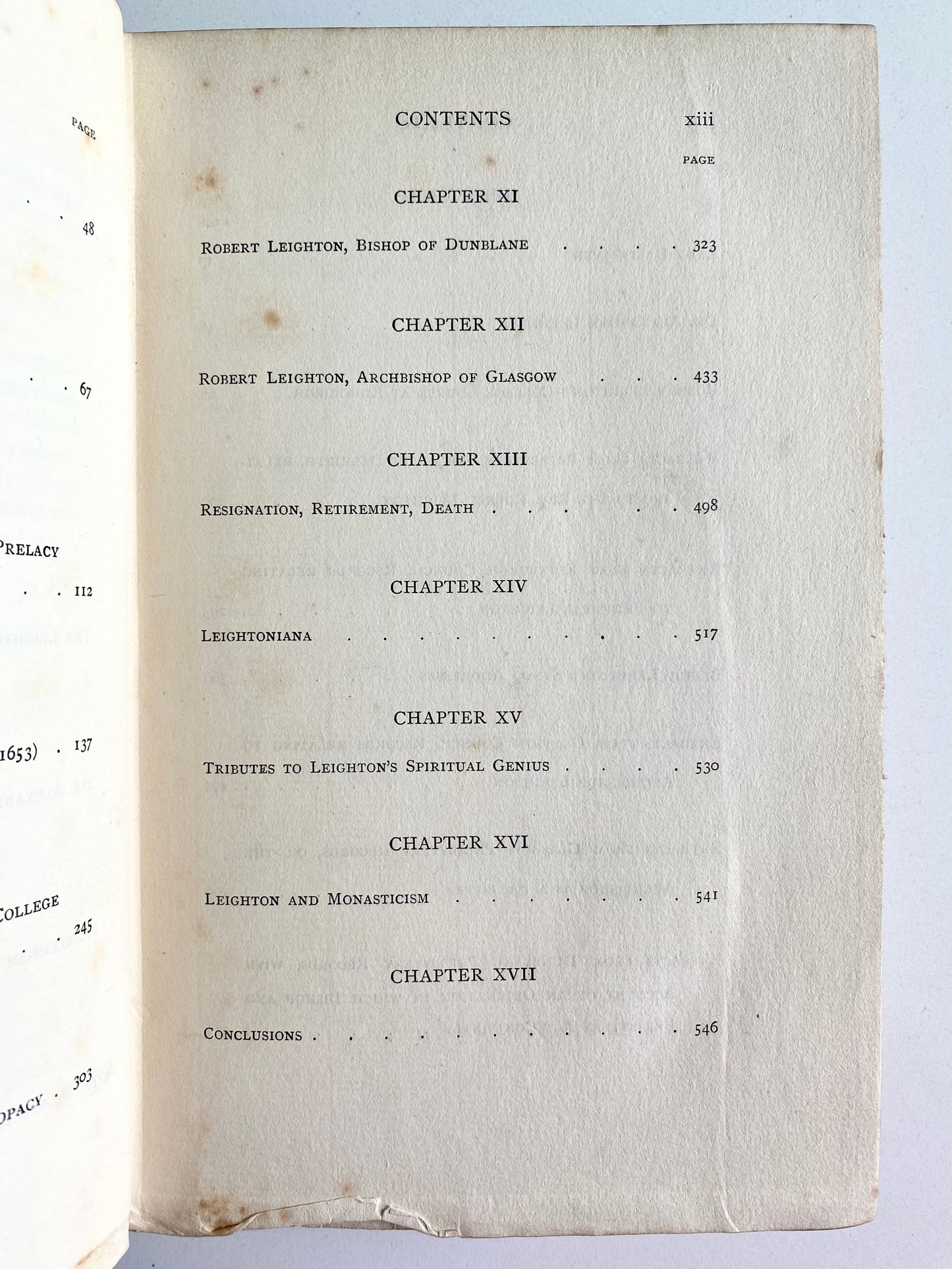 1903 ROBERT LEIGHTON [1611-1684]. Fine Biography of Important Scottish Divine.