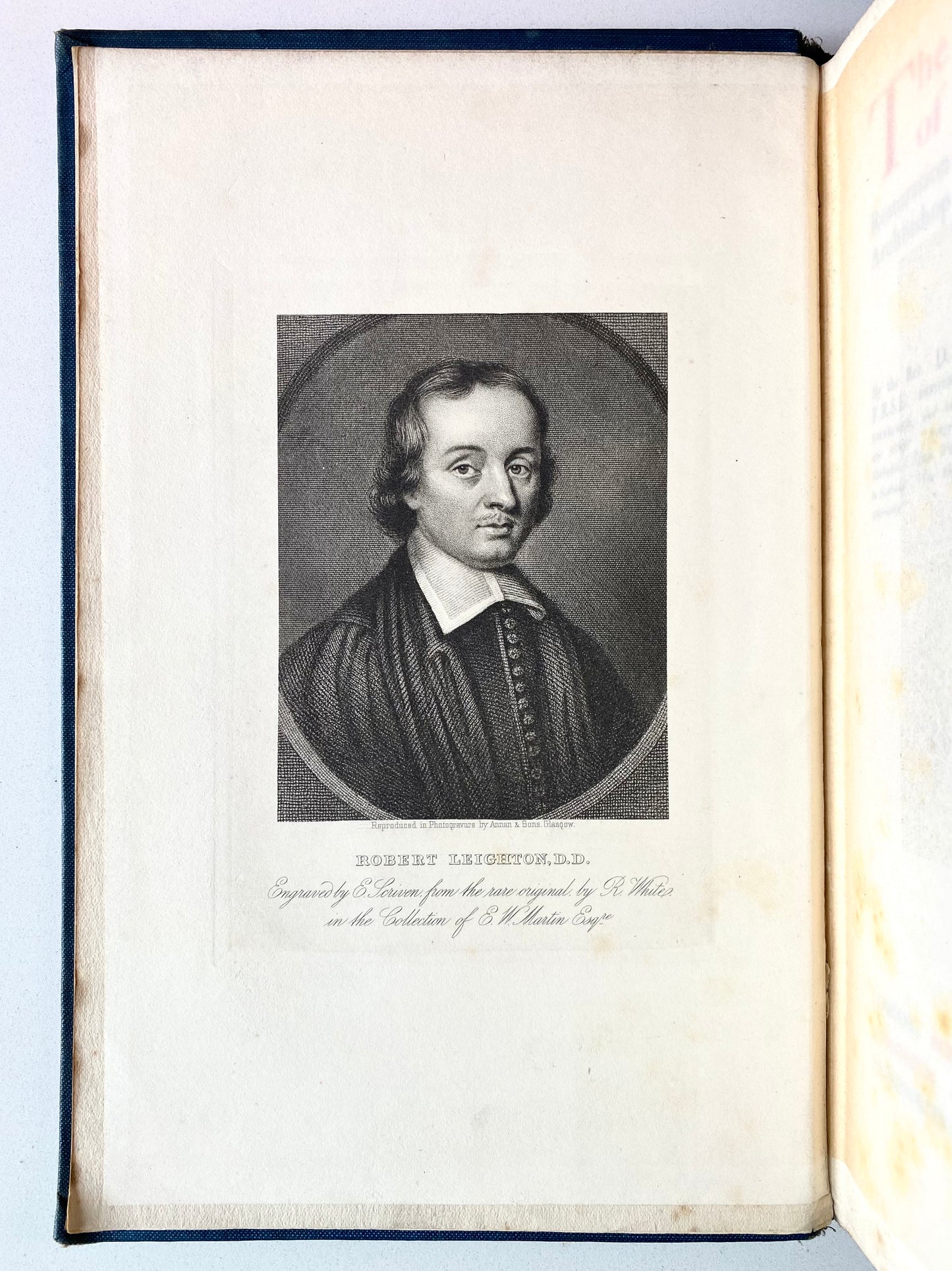 1903 ROBERT LEIGHTON [1611-1684]. Fine Biography of Important Scottish Divine.